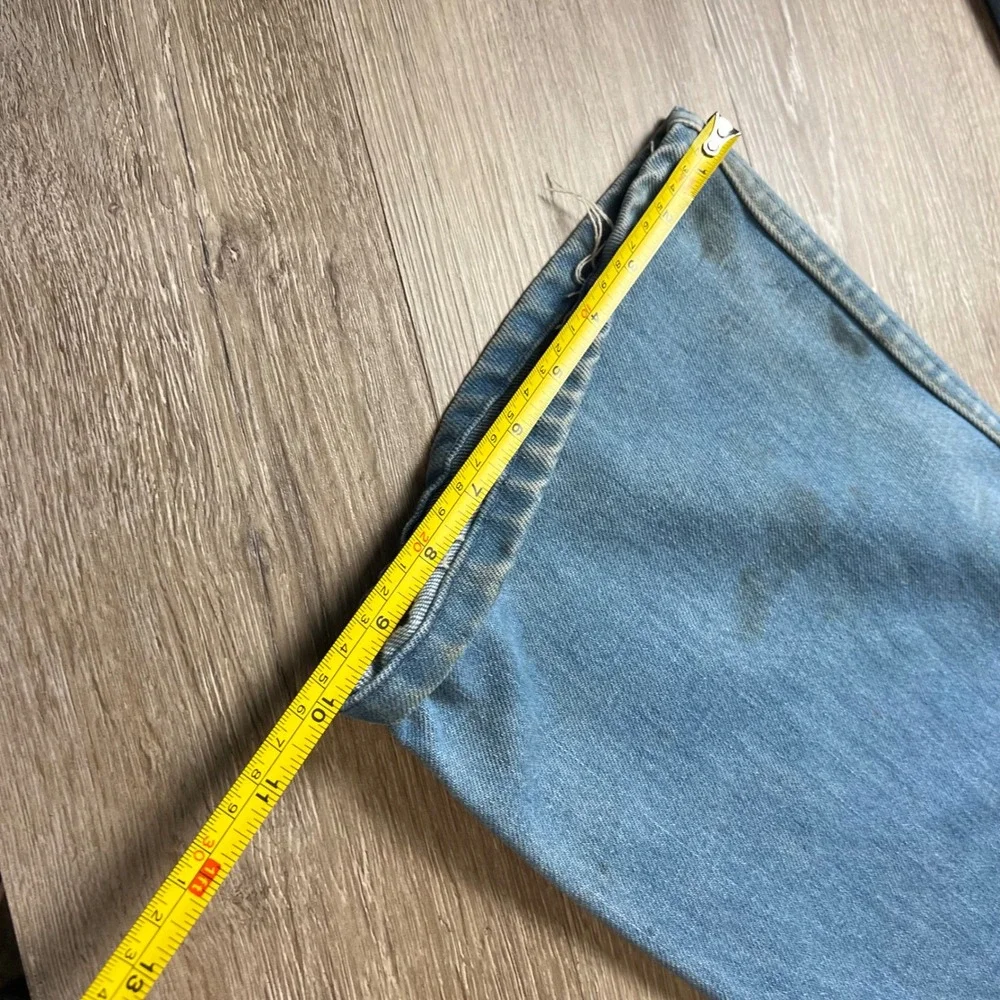 Lee Vintage Jeans Mens 37x30 Blue Light Wash Talon 42 Zip Distressed Workwear